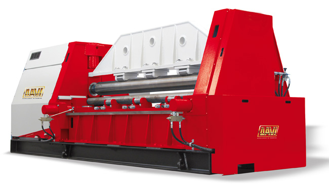 水平下调式三辊卷板机